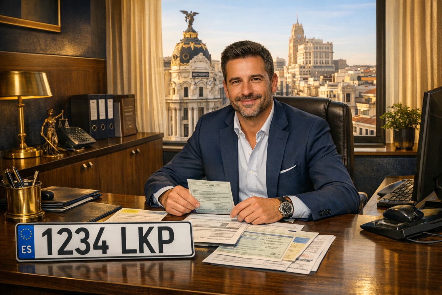 Gestor colegiado tramitando transferencia de coche en Pozuelo de Alarcón