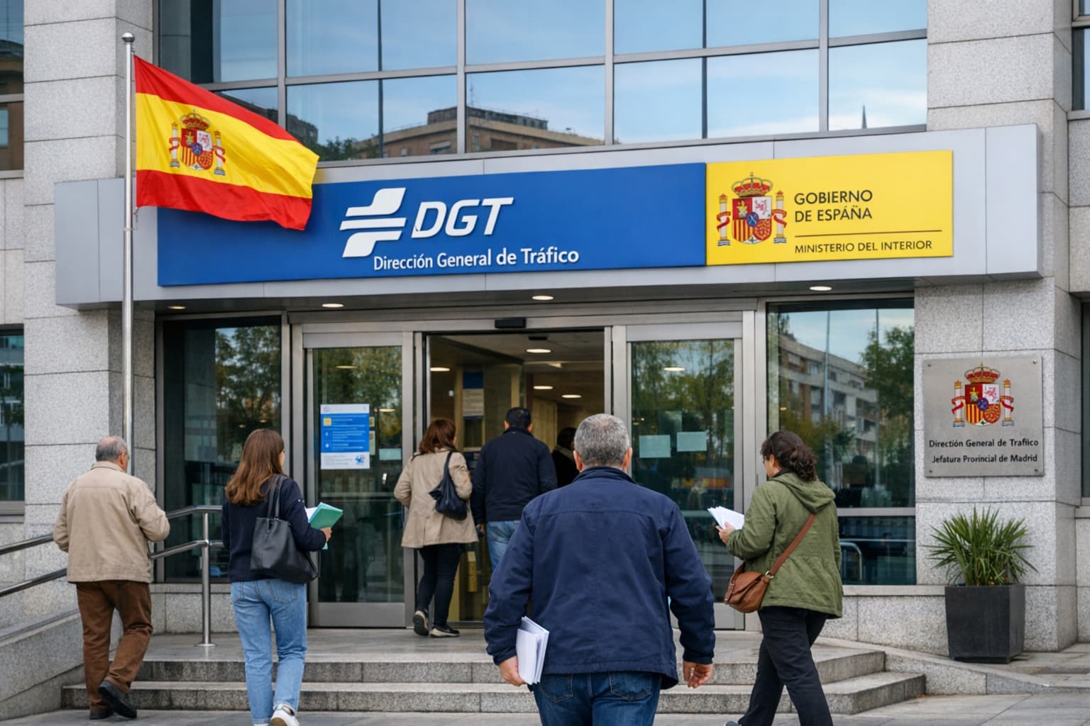 Edificio de la DGT en Madrid, tráfico español