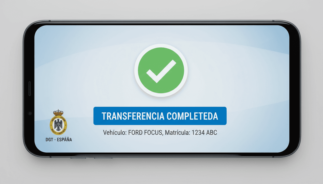 Justificante digital de transferencia completada en 24 horas