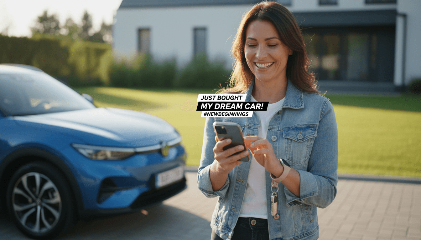 Cliente enviando datos del coche por el móvil para una transferencia sin cita