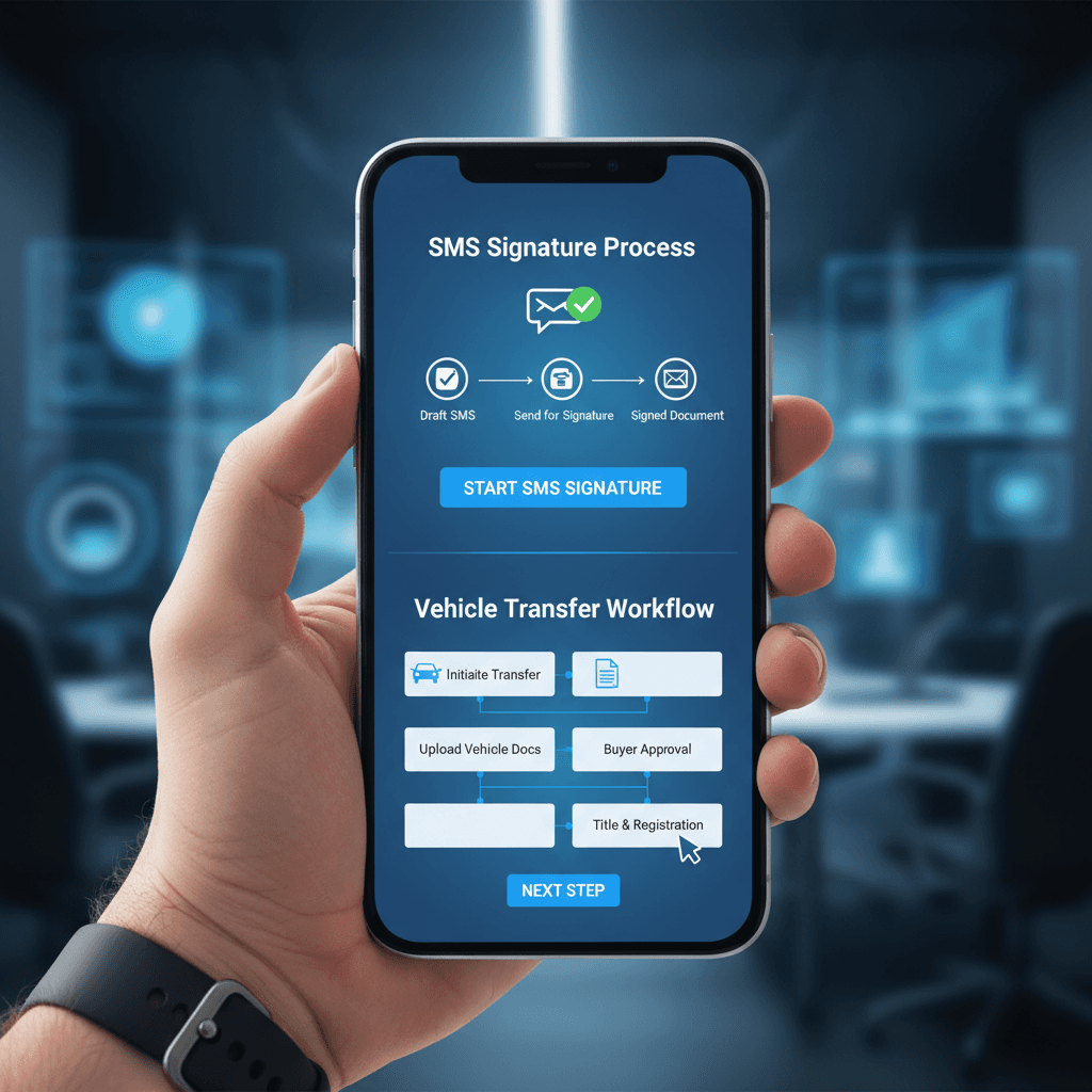 Interfaz digital de firma por SMS para transferencias