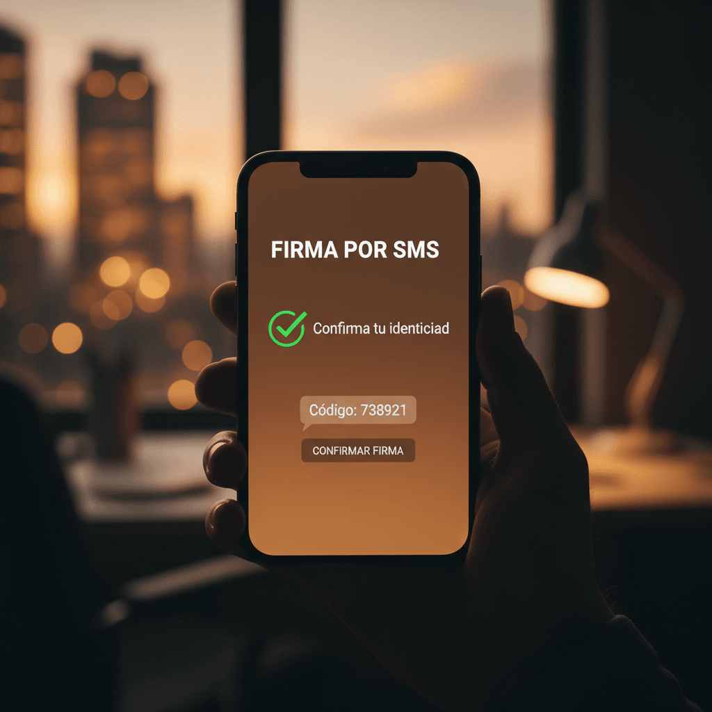 Proceso de firma electrónica por SMS para la transferencia del vehículo desde el móvil