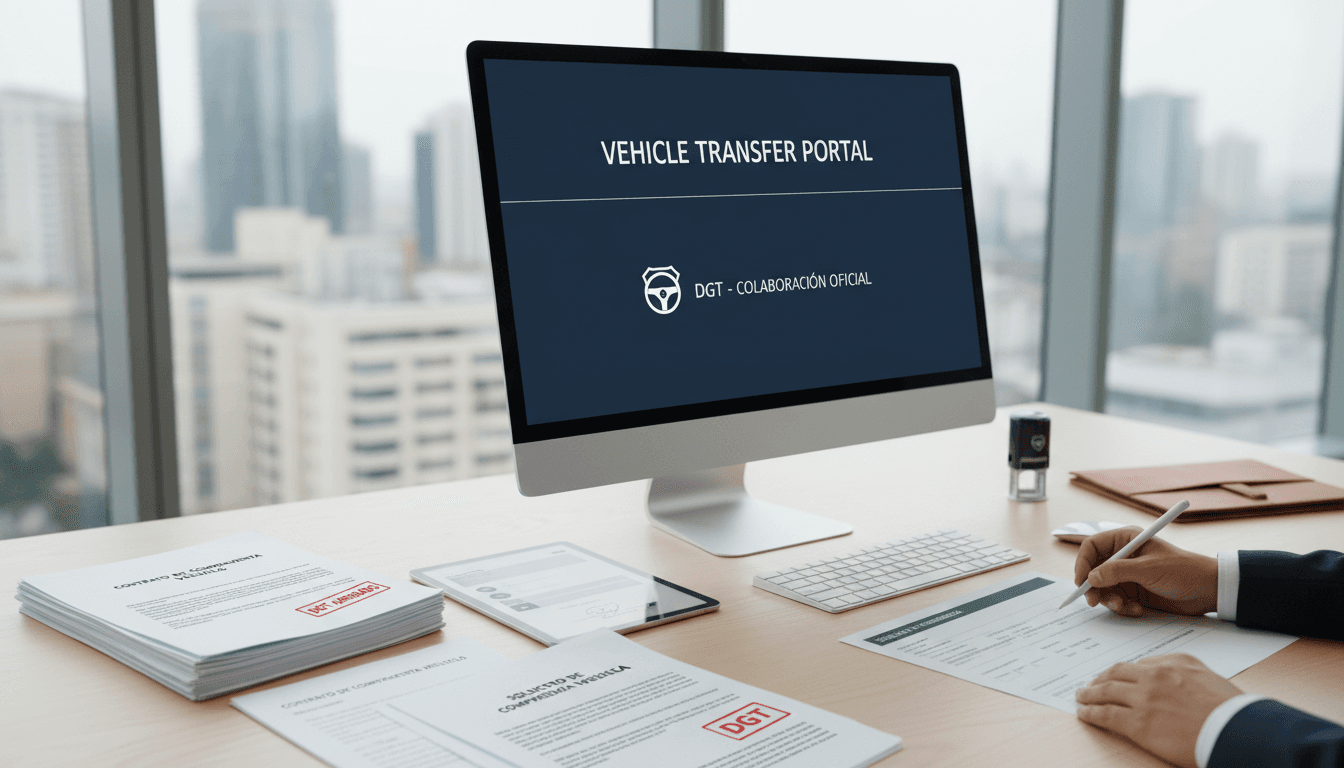 Gestión telemática de transferencia de vehículos con documentación oficial de la DGT