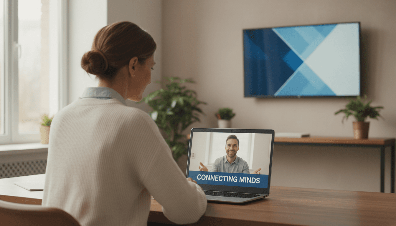 Gestor colegiado atendiendo directamente a un cliente por videollamada