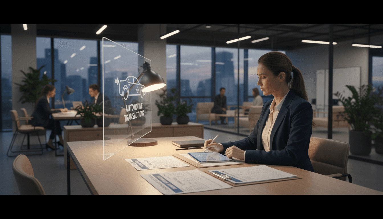 Gestión de transferencia de vehículo en escritorio profesional