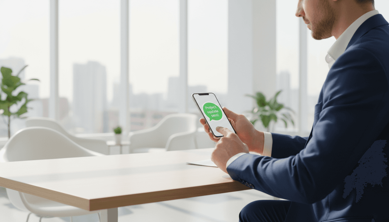 Persona contacting GO-AUTO Transferencias via WhatsApp on mobile phone