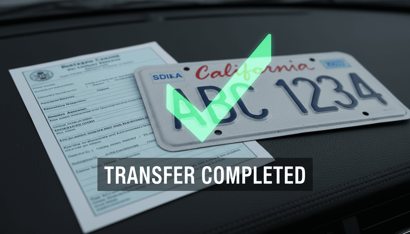 Documentación de coche completada con confirmación de transferencia