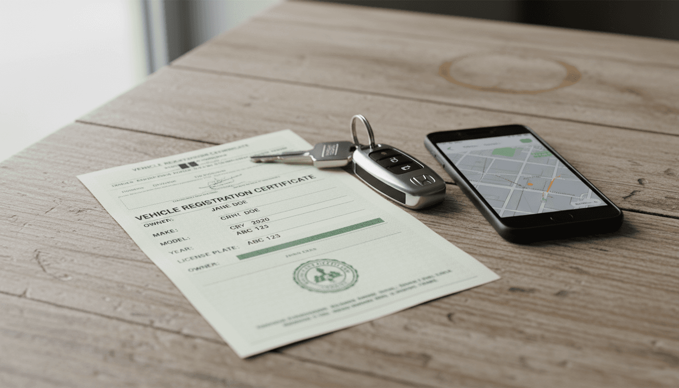 Documentación de transferencia de coche lista para gestión