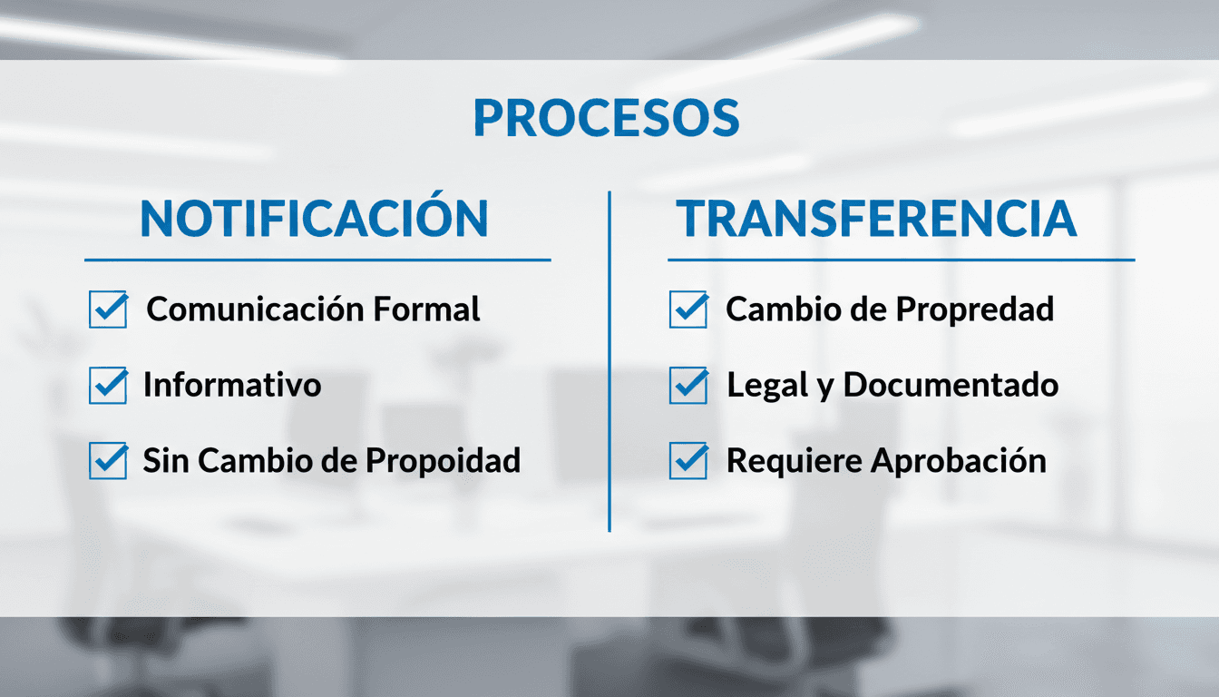 Diferencia entre notificación y transferencia