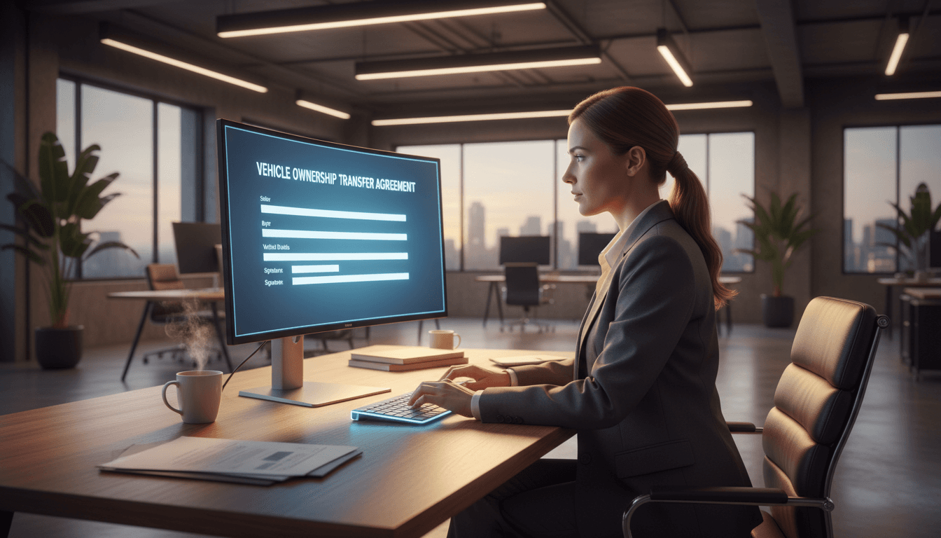 Gestoría profesional realizando trámite de transferencia de vehículo en Las Rozas