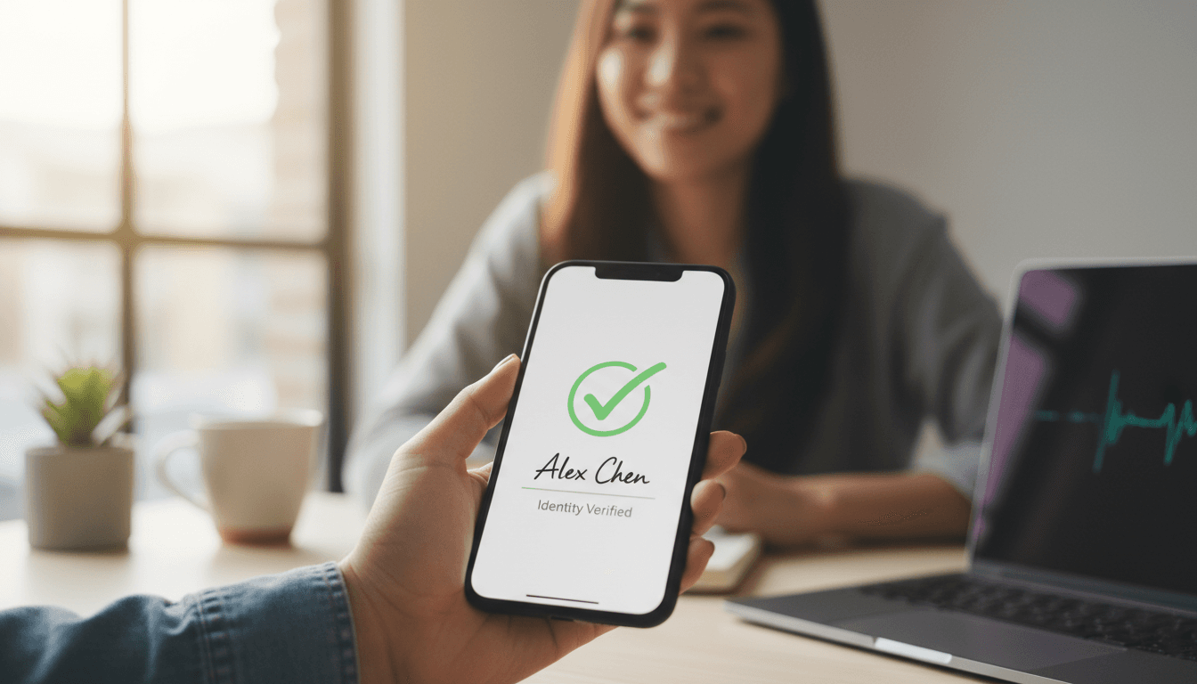 Persona realizando transferencia de vehículo con firma por SMS en el móvil