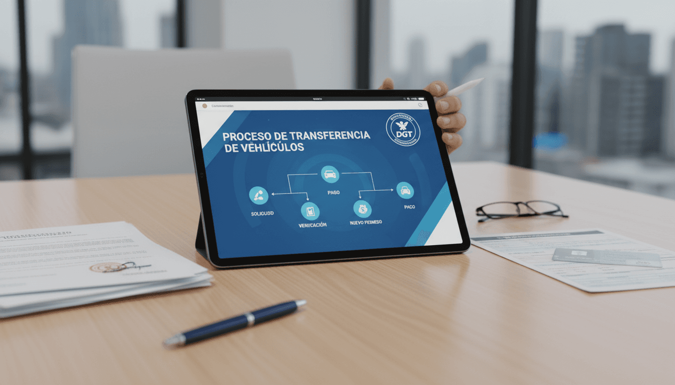 Gestión telemática de transferencia de vehículos con documentos profesionales