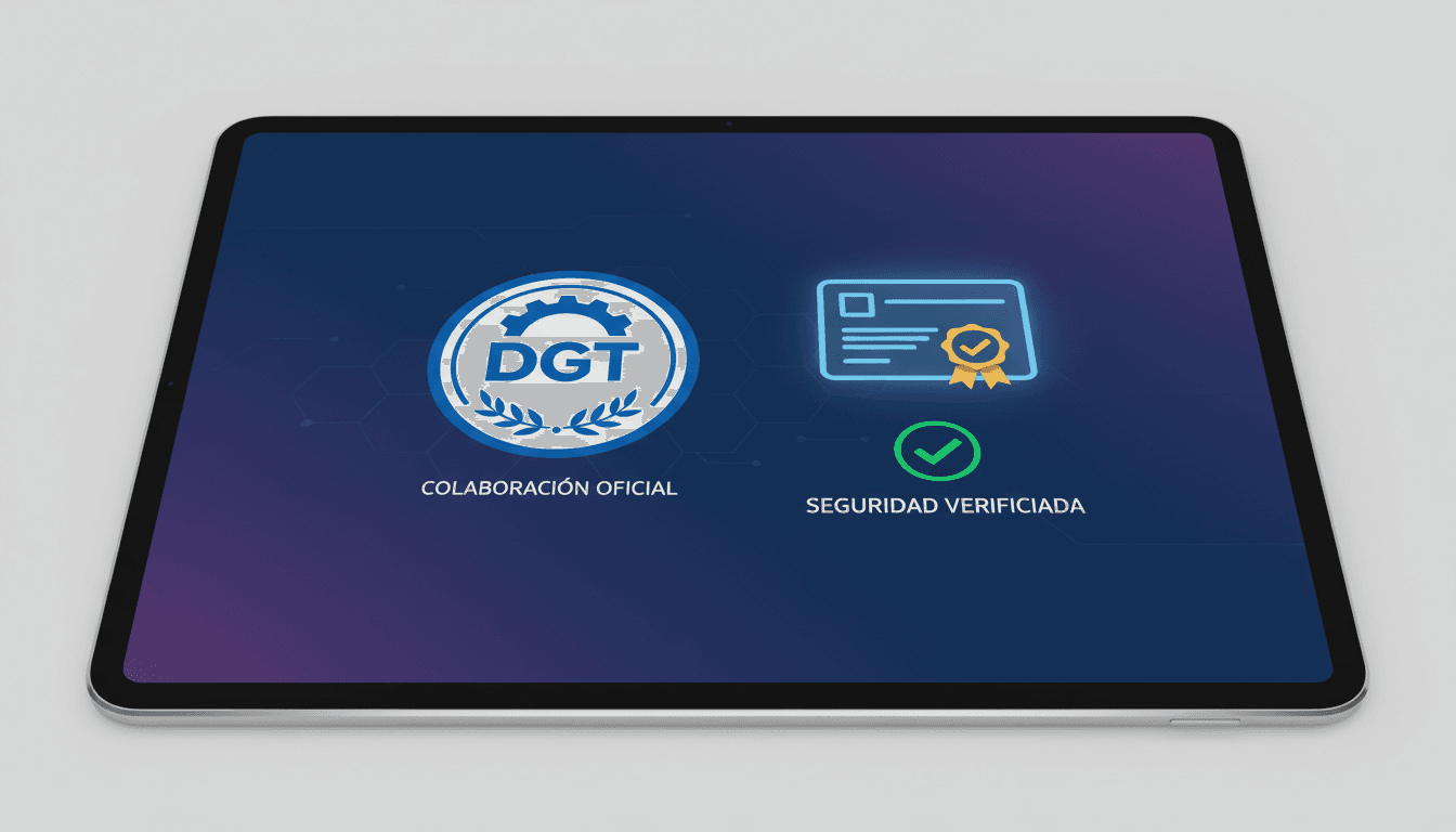 Sello de colaboración oficial con la DGT y certificado de seguridad jurídica