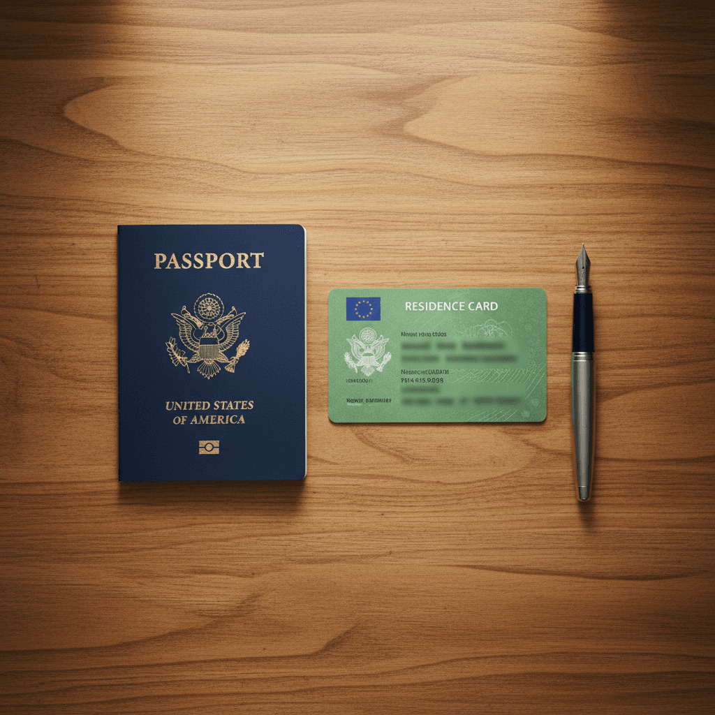 Pasaporte y tarjeta de residencia