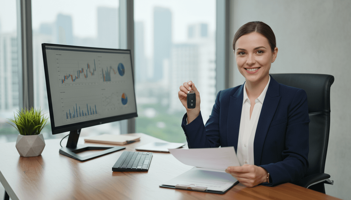 Gestión de transferencia de coche en línea con documentos y llaves del vehículo