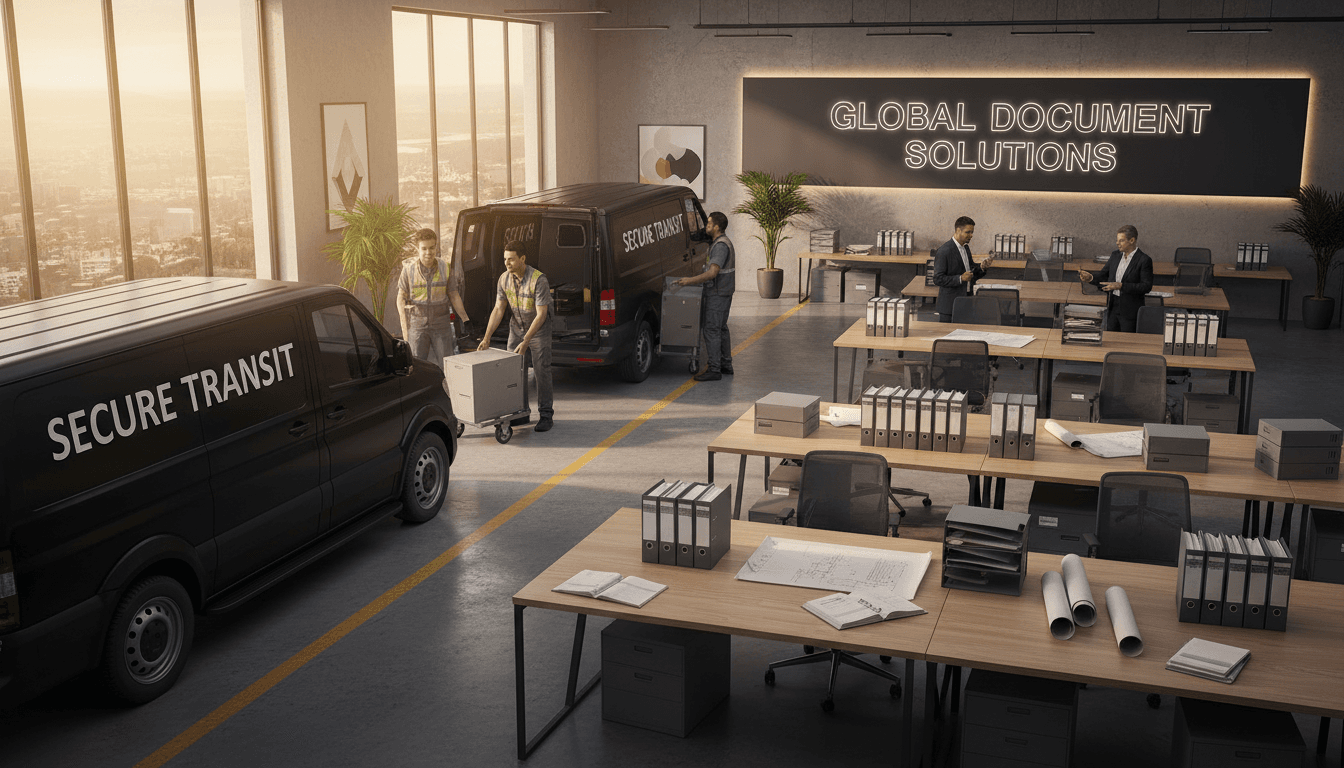 Servicio profesional de transferencia de vehículos en oficina moderna