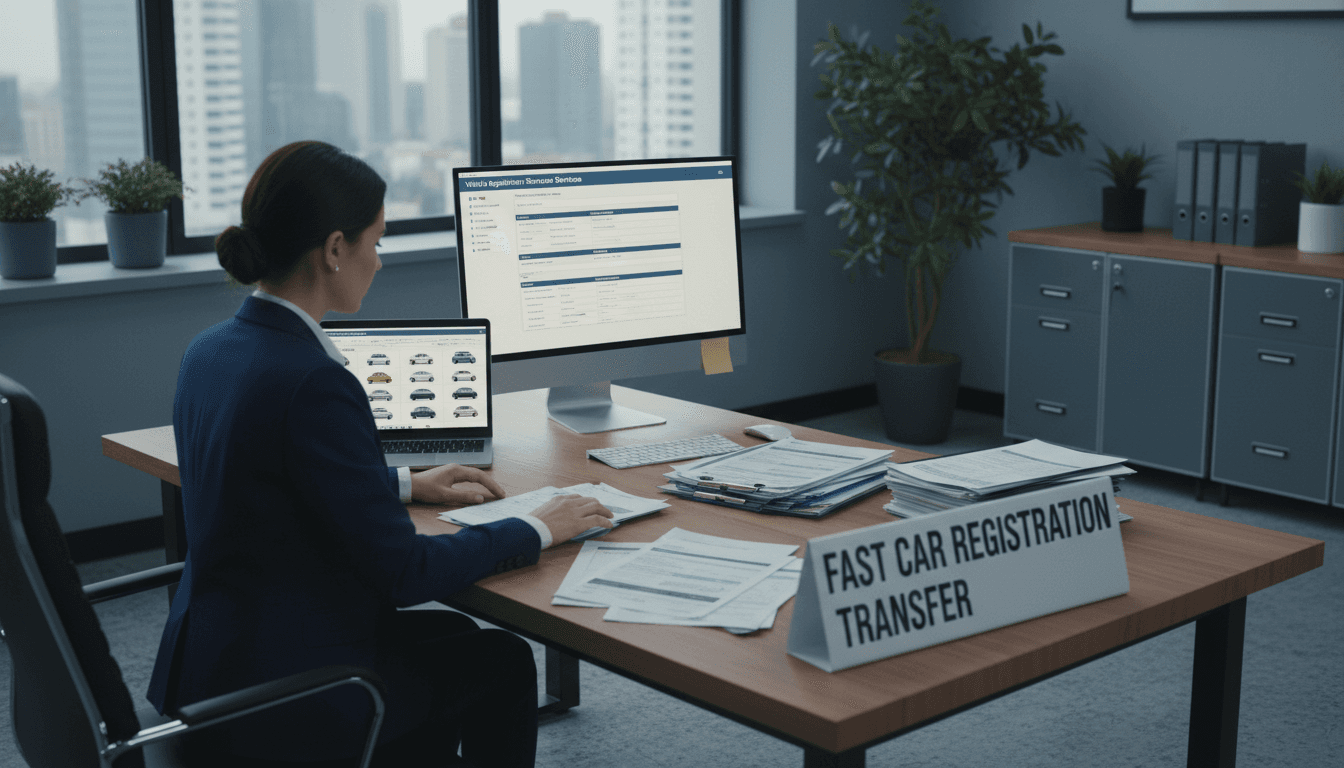 Gestor administrativo realizando transferencia de coche en Sevilla de manera telemática