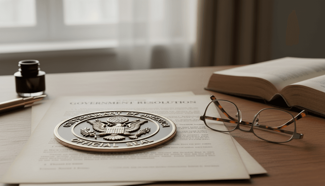 Documento legal con sello oficial de seguridad