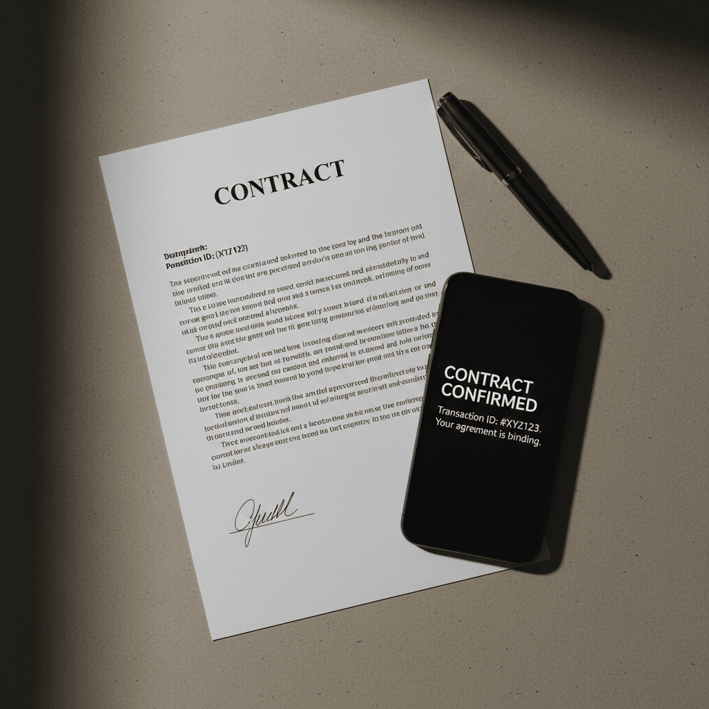 Contrato con validez jurídica