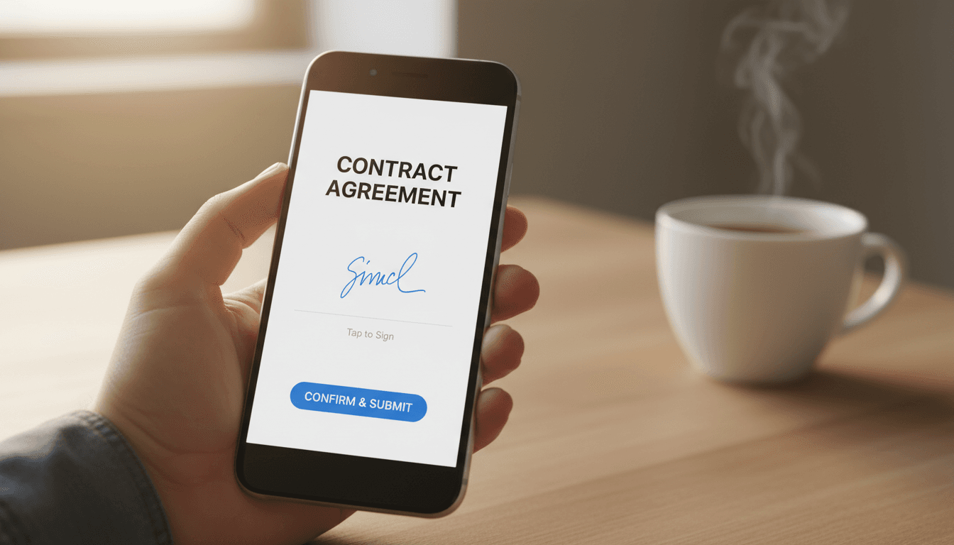 Firma digital en móvil para transferencia de coche online
