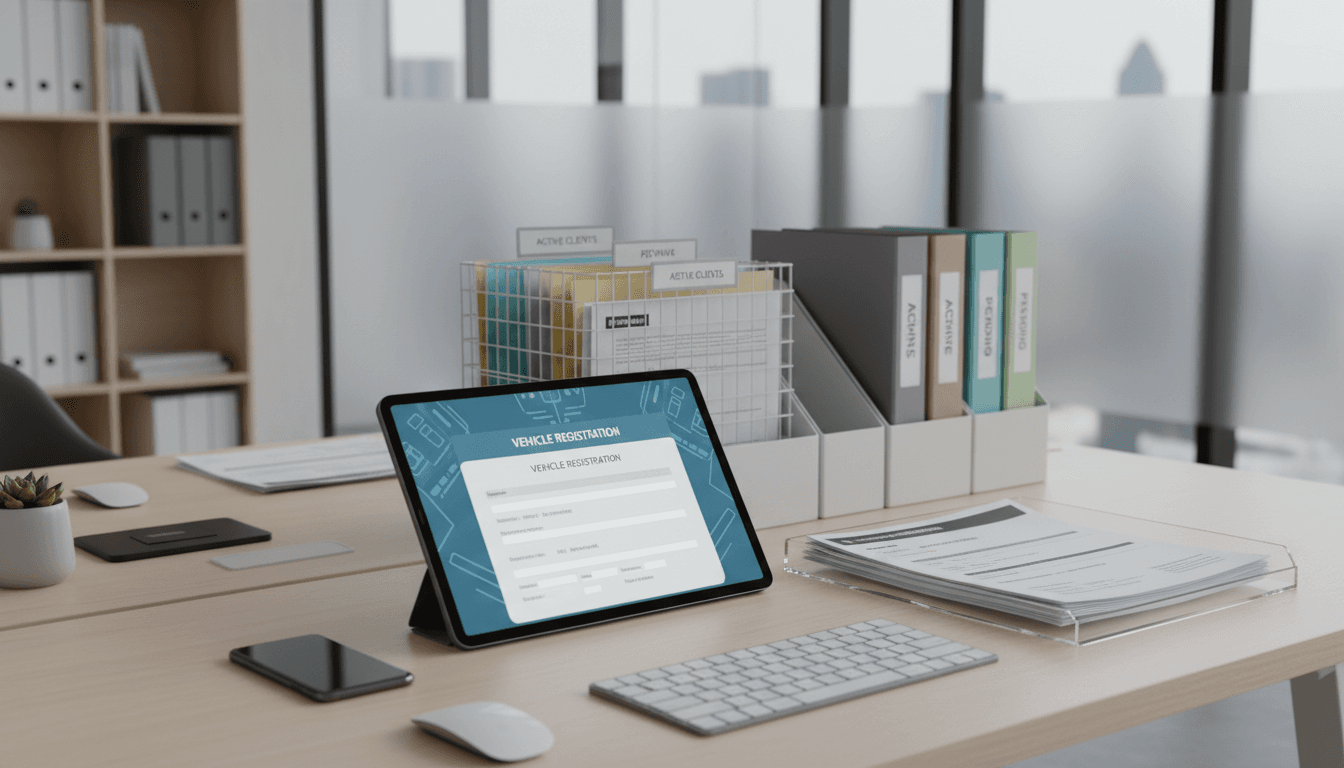 Gestión telemática de transferencias de vehículos en oficina profesional