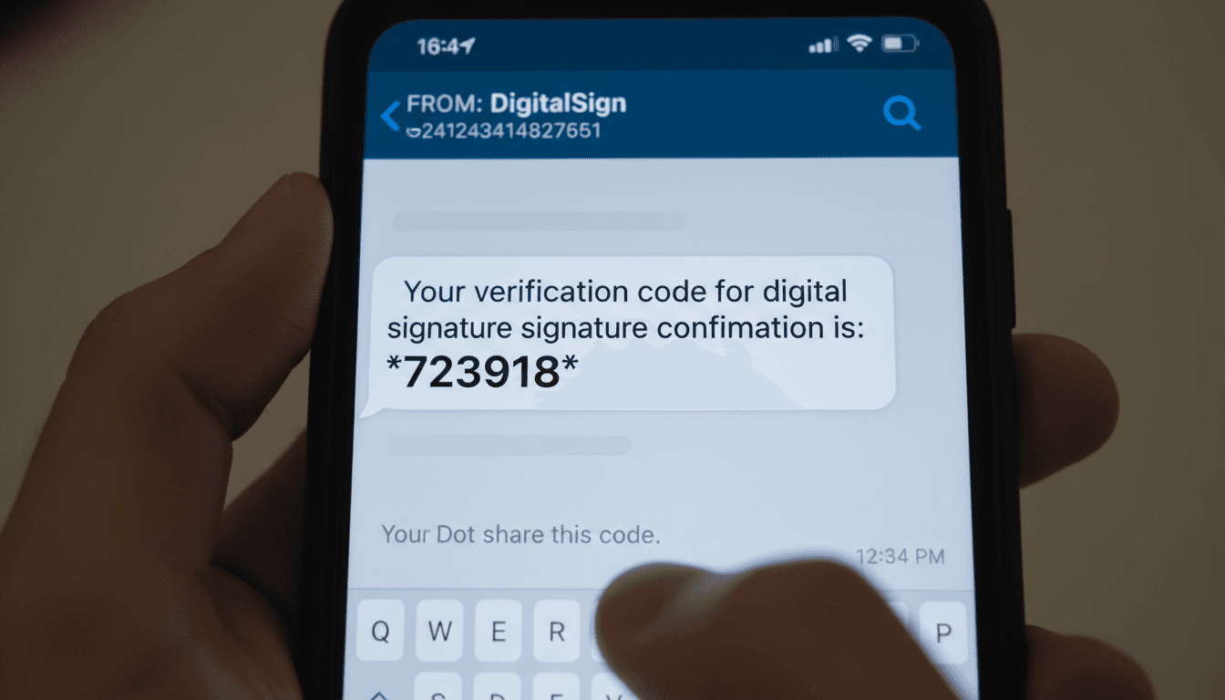 Firma por SMS en dispositivo móvil para transferencia de vehículo