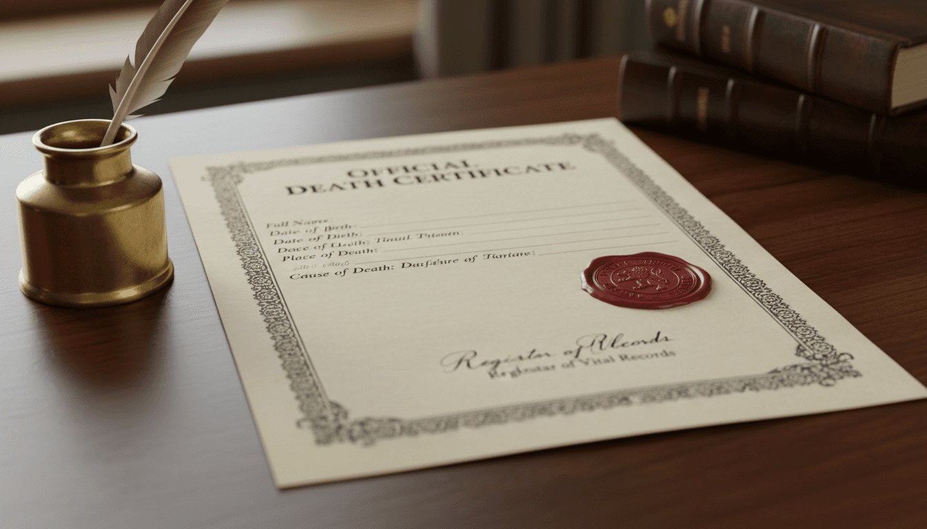 Certificado de defunción