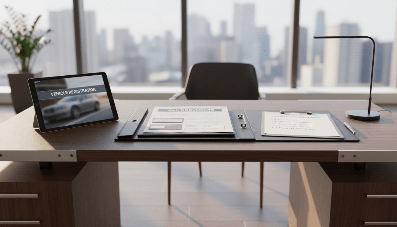 Gestión telemática de transferencia de vehículos en escritorio profesional