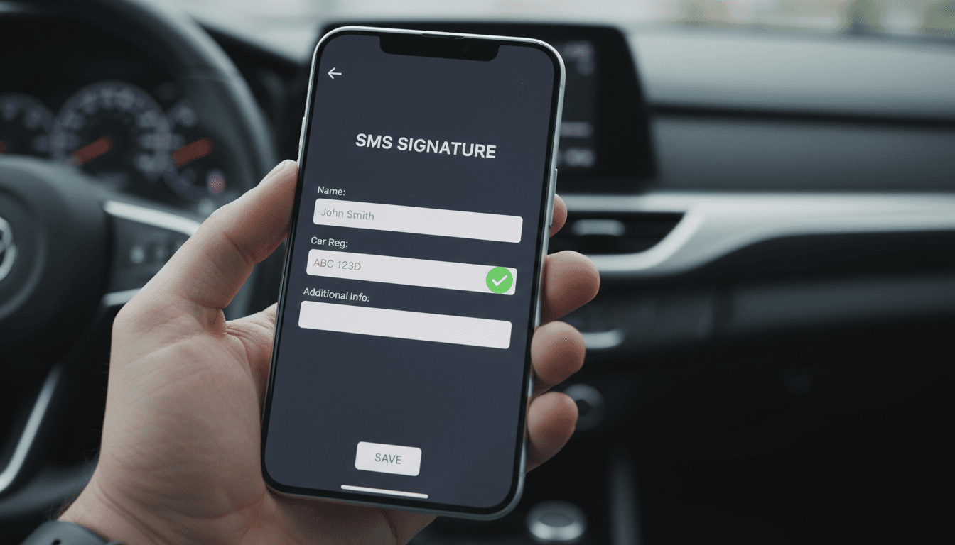 Firma electrónica por SMS para transferencia de vehículo