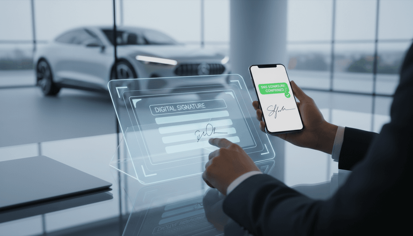 Gestión digital de transferencia de coche con firma por SMS en Madrid