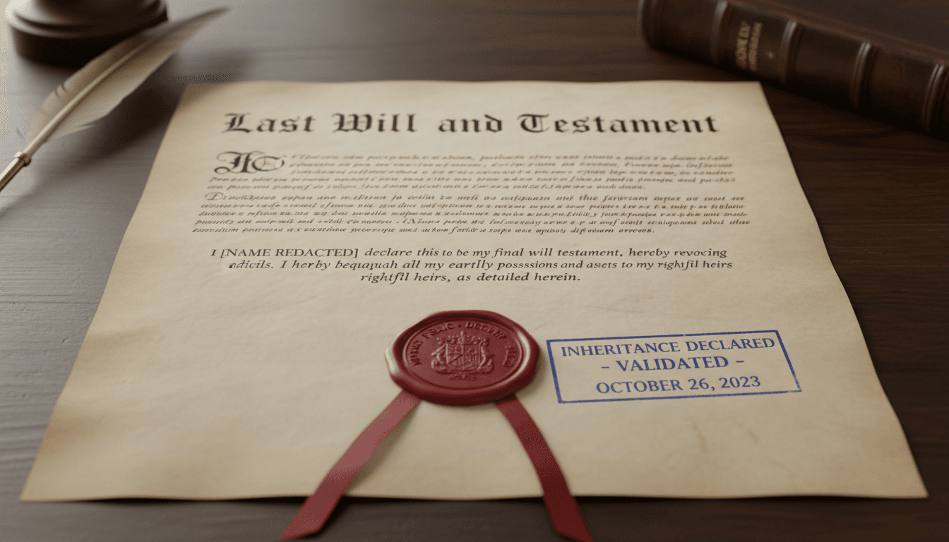 Testamento o declaración de herederos
