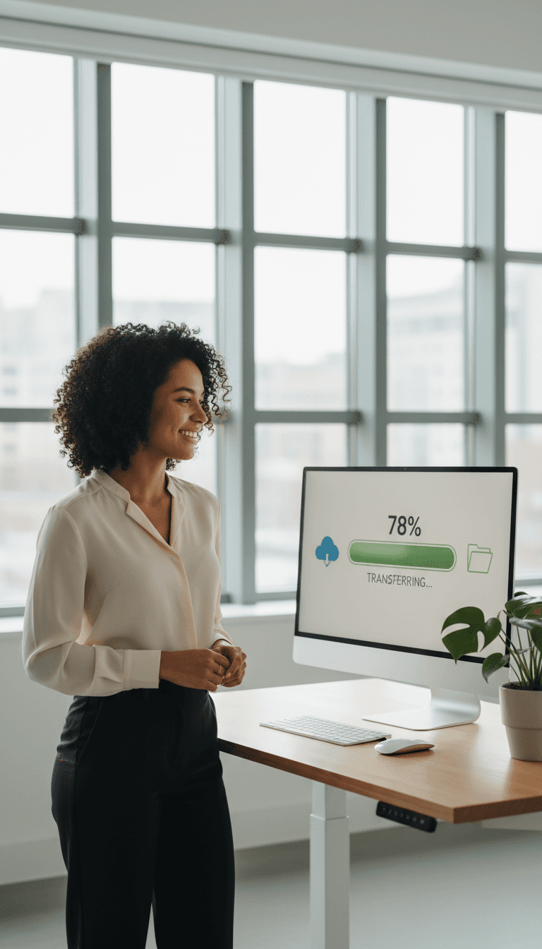 Oficina profesional de GO-AUTO Transferencias con documentos de transferencia de vehículos